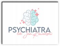 nadruk UV dibond TABLICZKA 40x30 CM lekarska LOGO PSYCHIATRA TWOJA NAZWA