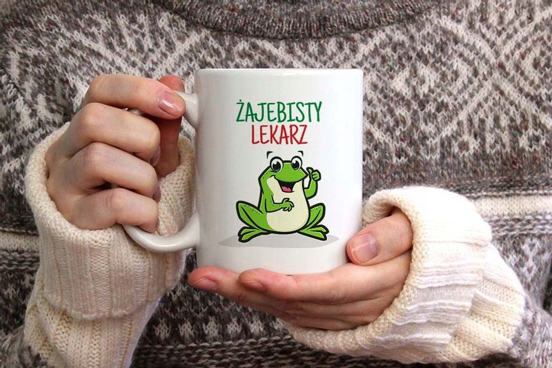 Kubek Prezent Dla Doktora Lekarz O Złotym Sercu Z Nadrukiem Ze Zdjęciem zdjęcie 4