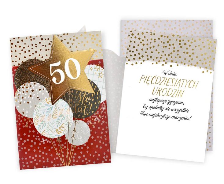 Karnet 50 Urodziny - Sto Lat zdjęcie 1