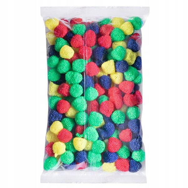 Żelki malinki kolorowe 1 kg w opakowaniu foliowym zdjęcie 2