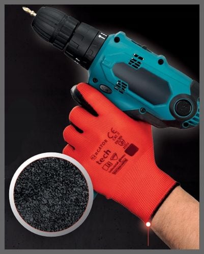 rękawice robocze mercator tech red+black latex - m - 1 para na Arena.pl