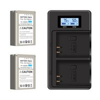 2 szt. BLN-1 BLN 1 Akumulator + Ładowarka LCD do Olympus OM-D E-M1 Pen F E…