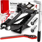 ZESTAW PODNOŚNIK LEWAREK TRAPEZOWY KLUCZ TELESKOPOWY DO WYMIANY KÓŁ NASADKI