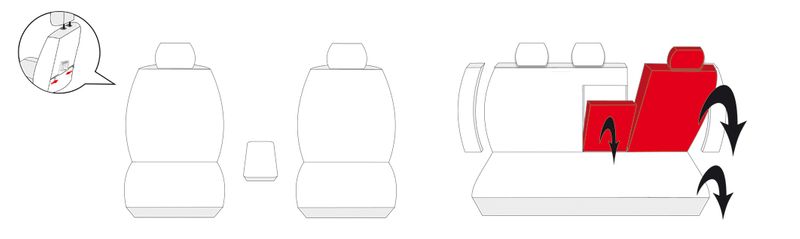 VW Passat B5/FL sedan 1996-2005 Pokrowce dopasowane na miarę zdjęcie 6