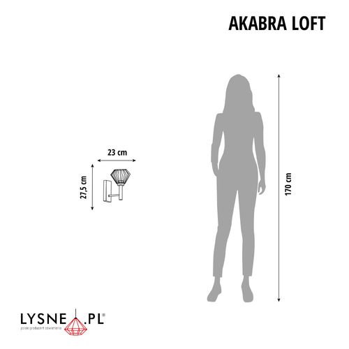 Kinkiet w stylu industrialnym AKABRA LOFT na Arena.pl