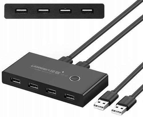UGREEN Adapter Hub Switch Przełącznik Rozgałęźnik USB 4x USB-A 2.0 480Mbps na Arena.pl