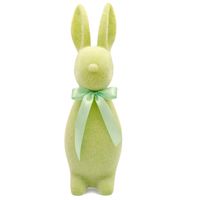 ZAJĄC WIELKANOCNY DUŻY WELUROWY DEKORACJA ŚWIĄTECZNA ZIELONY ZAJĄCZEK 47 cm