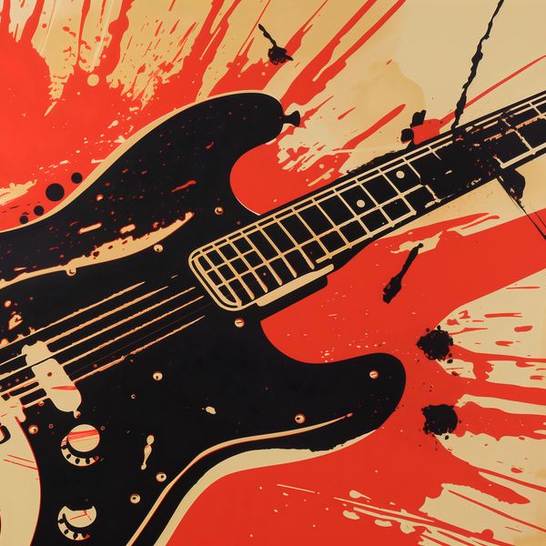 Plakat 50x50cm Gitara Elektryczna zdjęcie 1