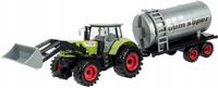 Duży Traktor z Przyczepą Ciągnik NAPĘD Ruchome elementy Przyczepa Beczkowóz