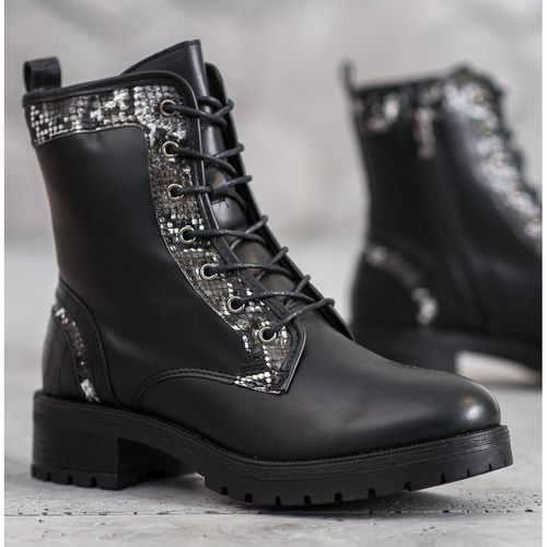 Sznurowane Workery Snake Print r.36 na Arena.pl