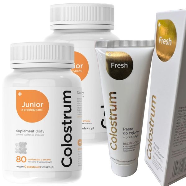 2x Colostrum dla Dzieci Junior PROBIOTYK i Colostrum FRESH pasta do zębów zdjęcie 5