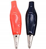 Para krokodylków 28mm złącza czarne + czerwone