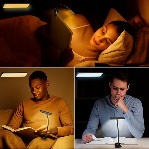 Lampka do czytania książek bezprzewodowa z 24 LED, obracana elastyczna na Arena.pl