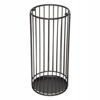 STOJAK NA PARASOLE METALOWY CZARNY DRUCIANY DO PRZEDPOKOJU Ø 21 cm