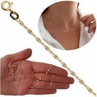 Łańcuszek złoty blaszki 55cm 1.9mm złoto 585