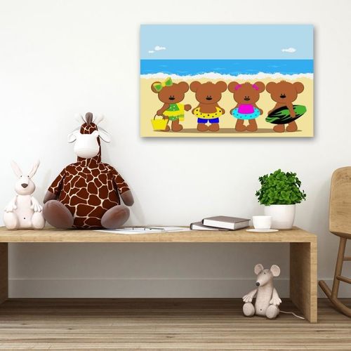 Deco Panel, Misie na plaży 80x60 na Arena.pl