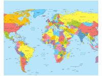 40X50CM MAPA ŚWIATA OBRAZ