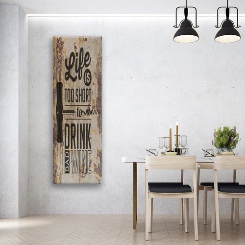 Obraz na płótnie - Canvas, Sentencja o winie 45x140 na Arena.pl