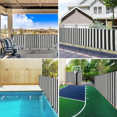 Siatka cieniująca, antracytowo-biała, 2x50 m, HDPE, 195 g/m² na Arena.pl