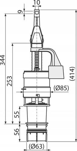 ZAWÓR SPUSTOWY DO SYSTEMÓW PODTYNKOWYCH Alcaplast / DELFIN na Arena.pl