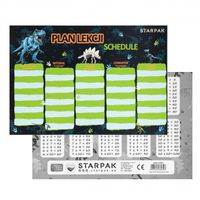 plan lekcji z tabliczką mnożenia a5 dinozaur starpak