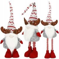 RENIFER SKRZAT KRASNAL duży GNOM ŚWIĄTECZNY TELESKOPOWY pod choinkę OZDOBA