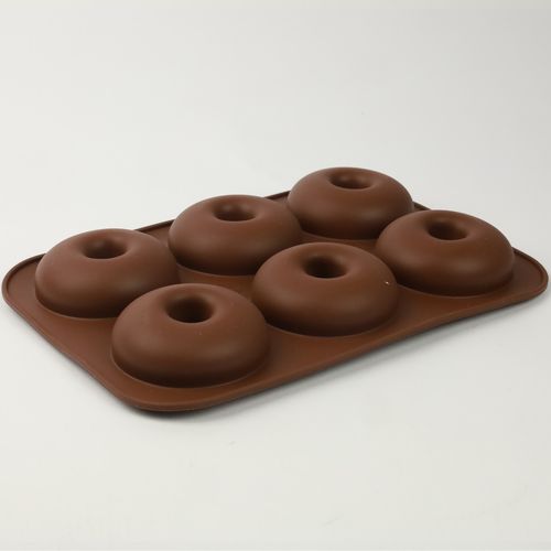 FORMA SILIKONOWA DO ROBIENIA PĄCZKÓW DONUTÓW DONATÓW CIASTEK Z DZIURKĄ 6SZT na Arena.pl