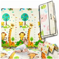 Piankowa dwustronna mata edukacyjna xpe dla dzieci duża składana 200x180cm