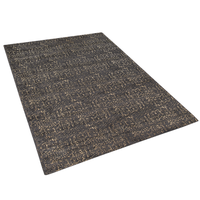 Dywan z wiskozy 140 x 200 cm szaro-złoty ESEL