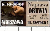 BANER REKLAMOWY 200x100 cm projekt w cenie różne wzory NAPRAWA OBUWIA