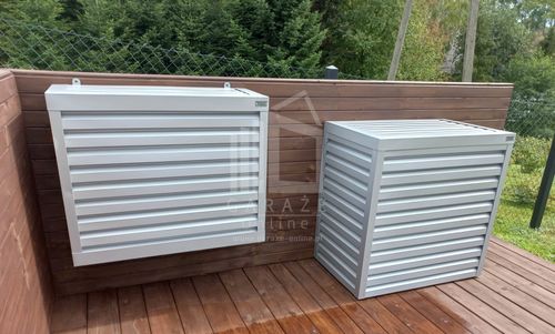 Osłona klimatyzatora - pompy ciepła 70x40x130 cm biały ID453 na Arena.pl