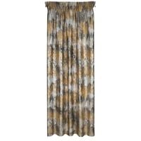 Zasłona zaciemniająca welwetowa na taśmie TINA 140X270 musztardowa