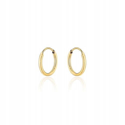 ZŁOTE KOLCZYKI KÓŁKA O KWADRATOWYM PRZEKROJU 1 CM 333 na Arena.pl