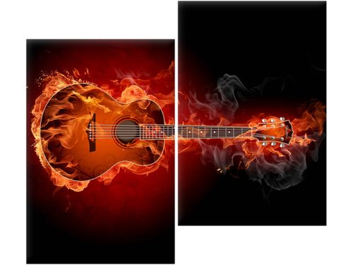 Obraz drukowany Płonąca gitara najtaniej na Arena.pl