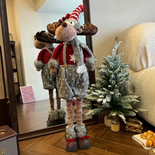 renifer świąteczny na boże narodzenie, wyciągane nogi, z pluszu, na Arena.pl
