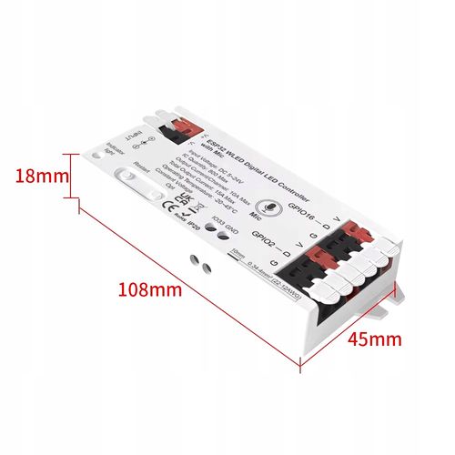 Kontroler WLED RGBIC ESP32 5~24V 15A WiFi Mikrofonem GLEDOPTO na Arena.pl