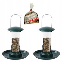 KARMNIK DLA PTAKÓW WISZĄCY TUBA ZIELONY KARMA GRATIS