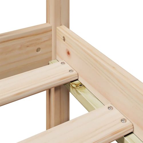 Łóżko z regałem, bez materaca, 90x200 cm, sosnowe na Arena.pl