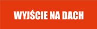 Tabliczka Wyjście na dach grawer piktogram 20x6 cm dużo wzorów