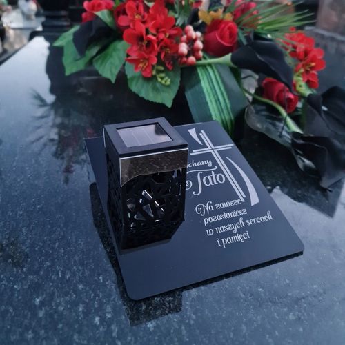 ZNICZ SOLARNY Wieczna Latarenka LED STATUETKA GRÓB lampka dla TATY na Arena.pl