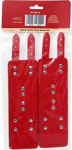 fetish fever   cuffs with two buckles   red na Arena.pl