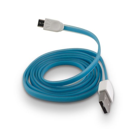 Kabel Forever micro-USB silikonowy płaski niebieski 1m 1A na Arena.pl