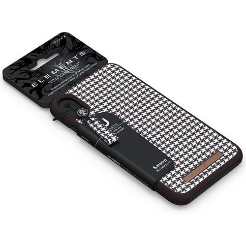 Nordic Elements Saeson Idun - Materiałowe etui iPhone 8 Plus / 7 Plus / 6s Plus / 6 Plus (Dark Brown Pattern 2) na Arena.pl