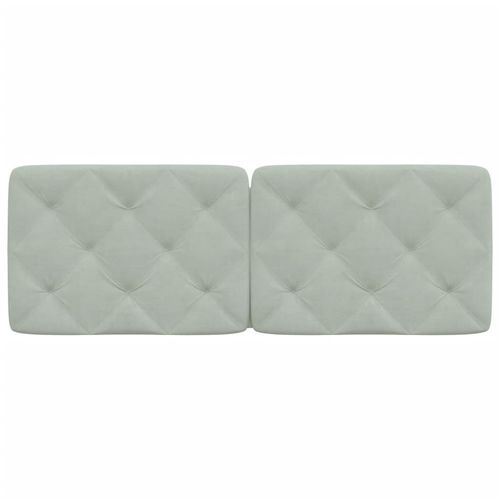 Poduszka na wezgłowie, jasnoszara, 140 cm, aksamitna na Arena.pl