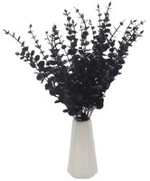 Gałązki sztuczne liście eukaliptusa zestaw 10szt czarne dekoracyjne