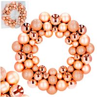 Wieniec świąteczny z bombek, wianek na drzwi 34 cm stroik, złoty