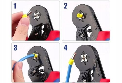 ZACISKARKA PRASKA TULEJEK KONEKTORÓW KOŃCÓWEK KABLI PRZEWODÓW ZESTAW na Arena.pl