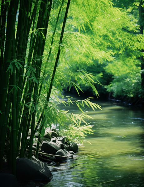 Plakat 50x65cm Spokój Bambusów zdjęcie 1