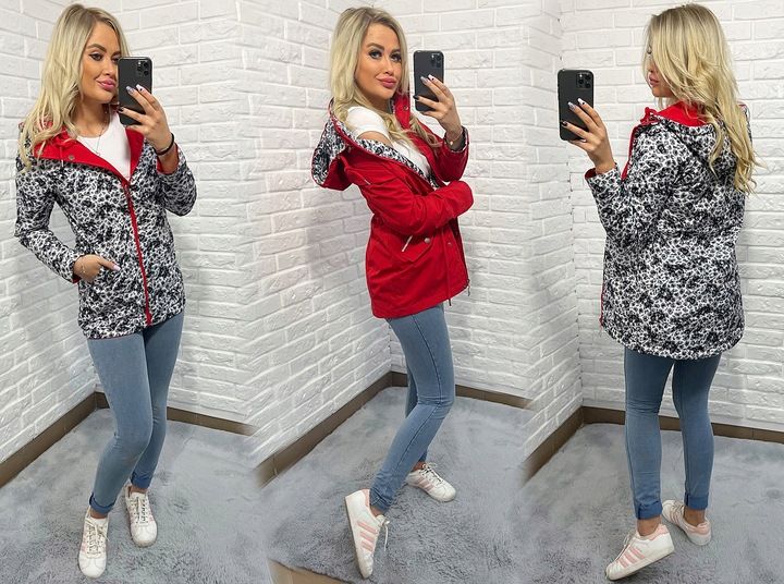 DWUSTRONNA PARKA kurtka Z KAPTUREM 3 KOLORY S zdjęcie 10