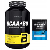 BIOTECH BCAA + B6 AMINOKWASY 4000mg 200tab + GRATIS ISO WHEY ZERO 25g